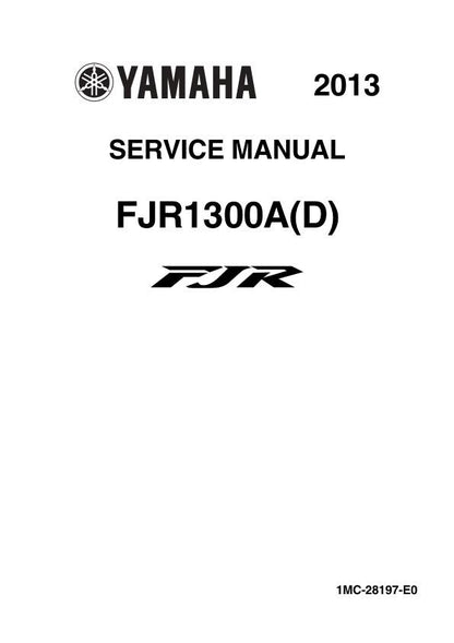 Yamaha FJR1300A Motorcycle Service Manual factory service manual title page