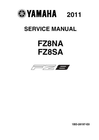 Yamaha FZ8NA Naked FZ8SA Fazer Motorcycle Service Manual factory service manual title page