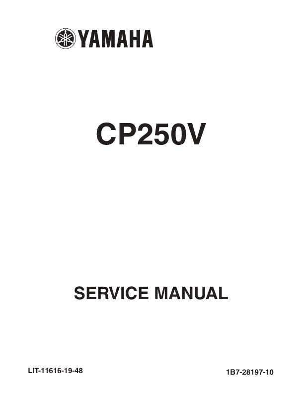 Yamaha Morphous Maxam CP250V Scooter Service Manual factory service manual title page