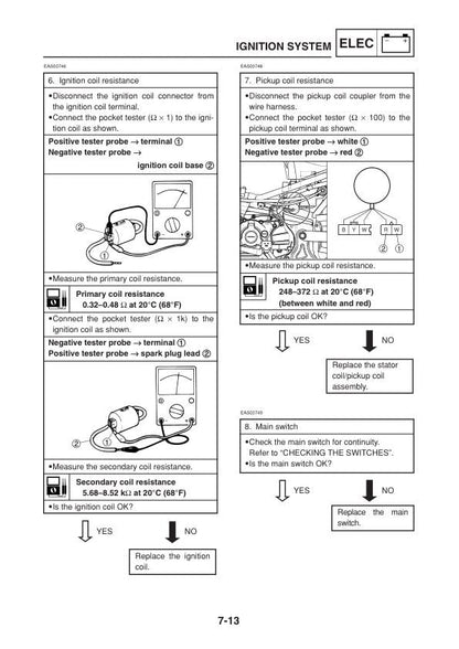 Yamaha T110LE Crypton Vega Jupiter Z Motorcycle Service Manual sample page with service data and tables