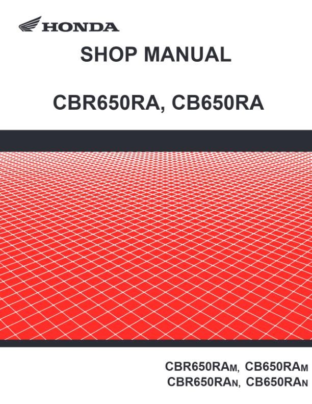 Honda CBR650R Baby Fireblade Motorcycle Service Manual factory service manual title page