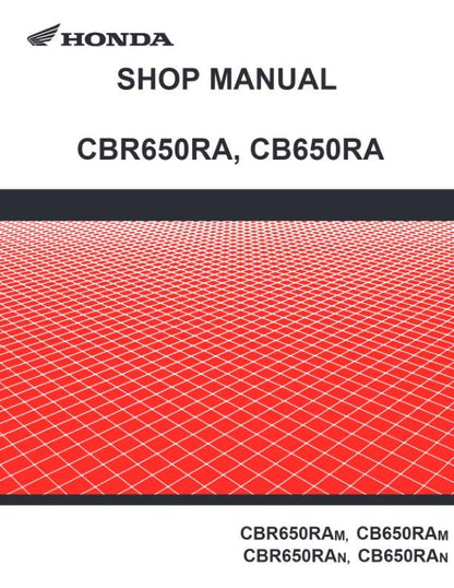Honda CBR650R Baby Fireblade Motorcycle Service Manual factory service manual title page