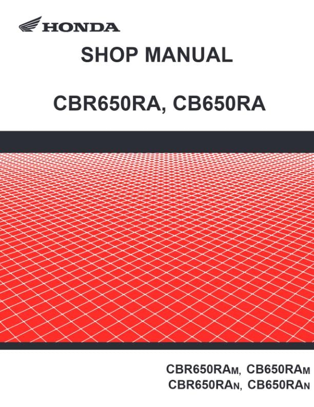 Honda CBR650R Baby Fireblade Motorcycle Service Manual | 2021-2022 - sample page 2