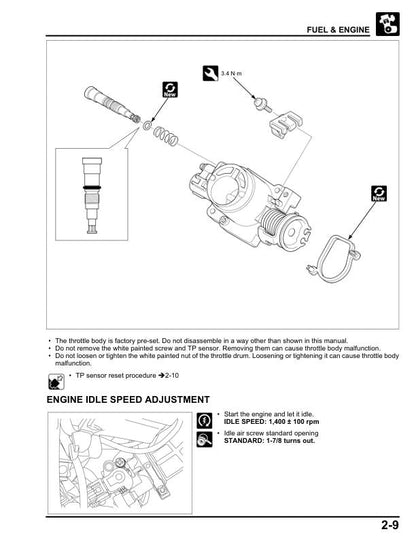 Honda Wave 125i Scooter Service Manual sample page from service manual