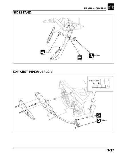 Honda Wave 125i Scooter Service Manual sample page from the repair manual
