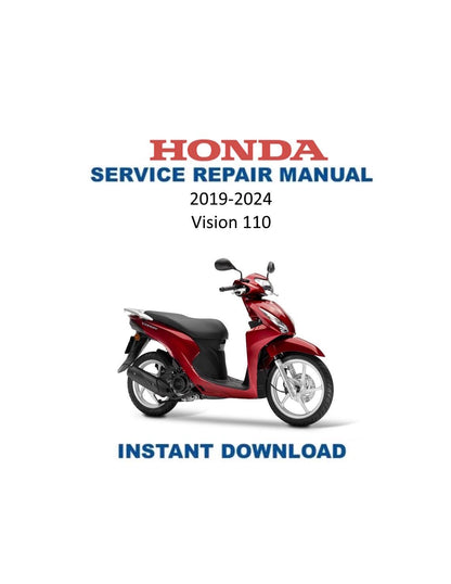 Honda Vision 110 Scooter Service Manual - Service Manual PDF Instant Download