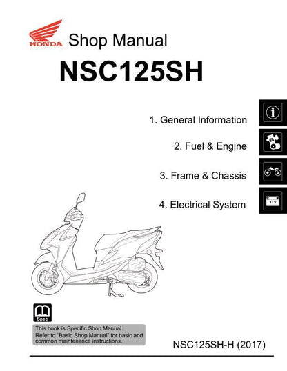 Honda Elite 125 Scooter Service Manual factory service manual title page