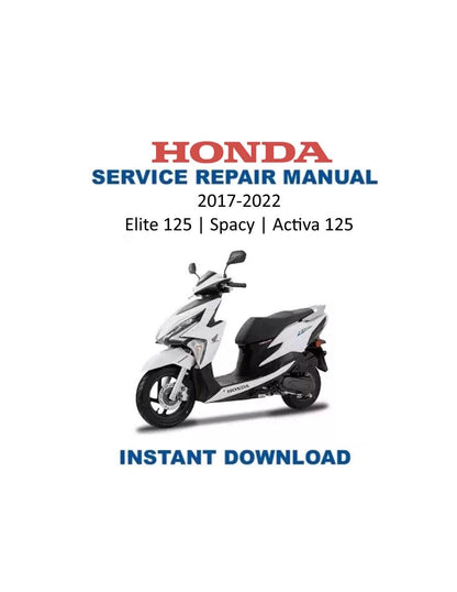 Honda Elite 125 Scooter Service Manual - Service Manual PDF Instant Download