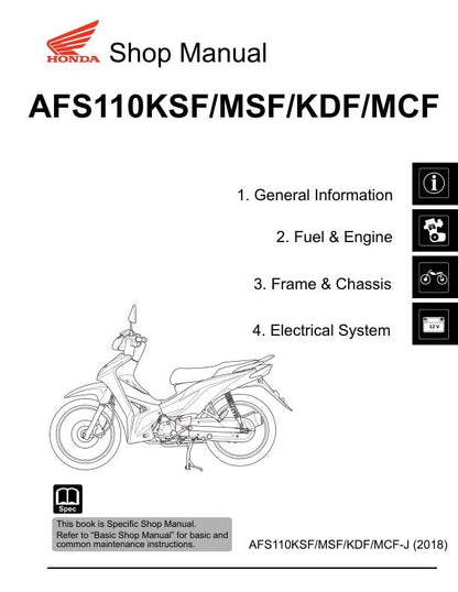 Honda Wave Alpha 110 Innova Supra Scooter Service Manual factory service manual title page