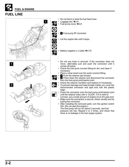 Honda Wave Alpha 110 Innova Supra Scooter Service Manual sample page from service manual