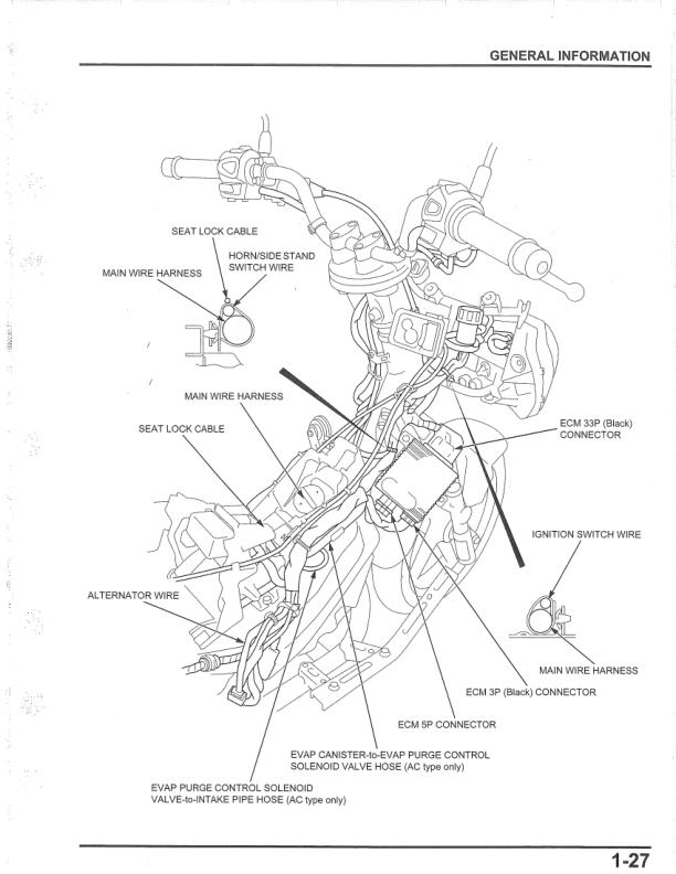 Honda PCX 150 Motorcycle Service Manual sample page from service manual