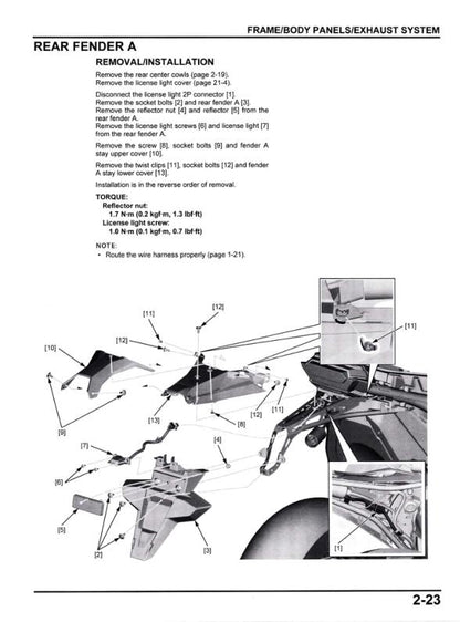 Honda ADV 750 Scooter Service Manual sample page from service manual