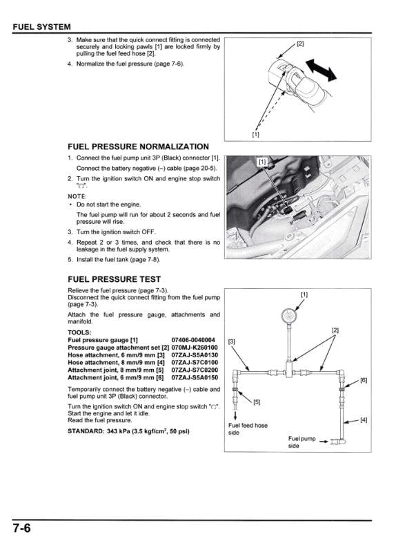 Honda ADV 750 Scooter Service Manual sample page with technical illustrations