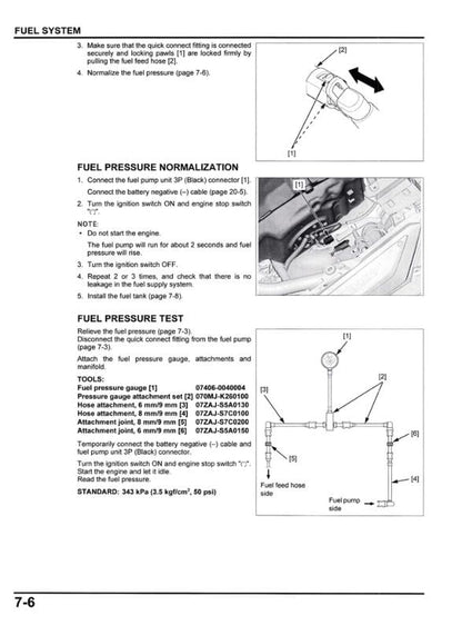 Honda ADV 750 Scooter Service Manual sample page with technical illustrations