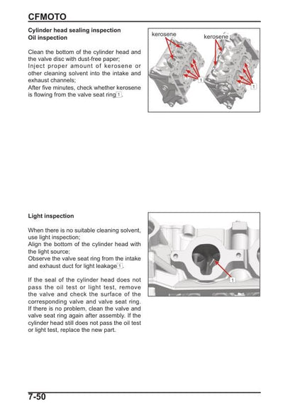 CFMOTO 450SR 450SS CF400-6 Motorcycle Service Repair Manual sample page with technical illustrations