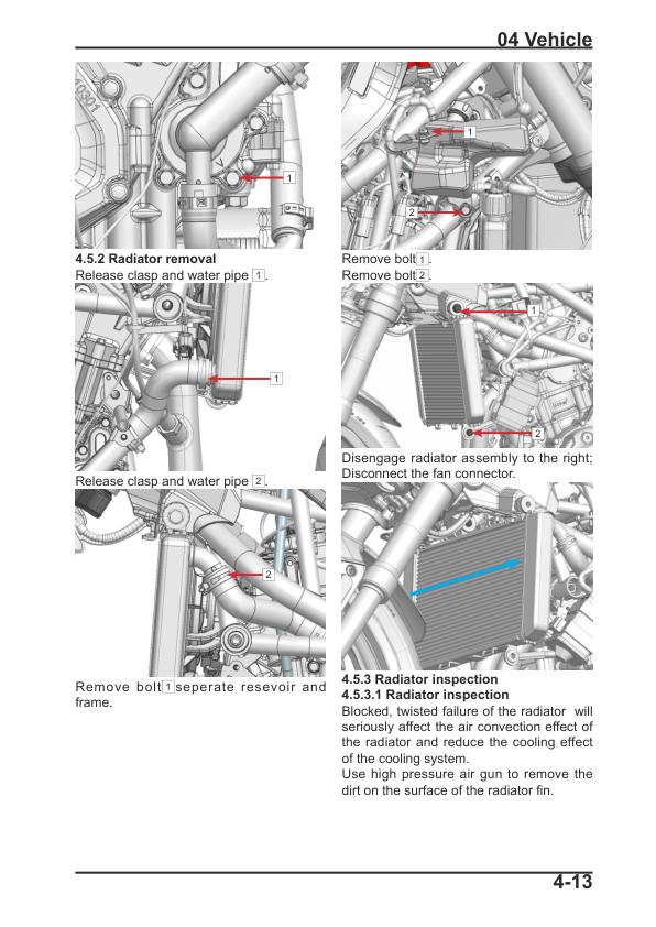 CFMOTO 450SR 450SS CF400-6 Motorcycle Service Repair Manual table of contents