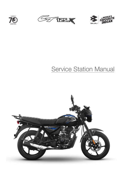 Bajaj CT125X Motorcycle Service Repair Manual factory service manual title page