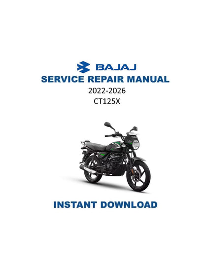 Bajaj CT125X Motorcycle Service Repair Manual - Service Manual PDF Instant Download
