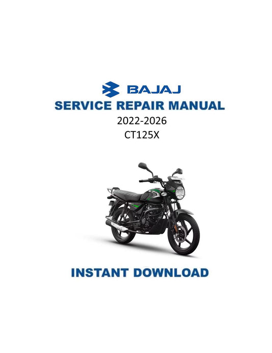 Bajaj CT125X Motorcycle Service Repair Manual - Service Manual PDF Instant Download