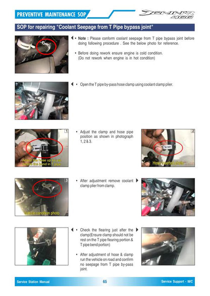 Bajaj Dominar 400 Motorcycle Service Repair Manual table of contents