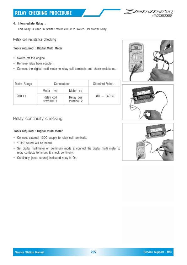 Bajaj Dominar 400 Motorcycle Service Repair Manual sample page from the repair manual