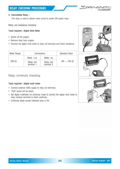 Bajaj Dominar 400 Motorcycle Service Repair Manual sample page from the repair manual