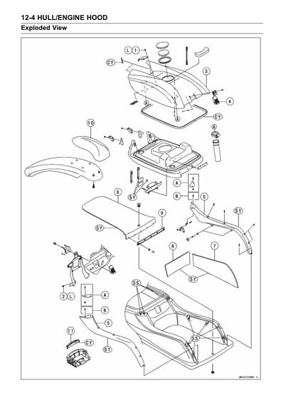 Kawasaki Jetski 800 SX R Jet Ski Service Manual sample page from the repair manual