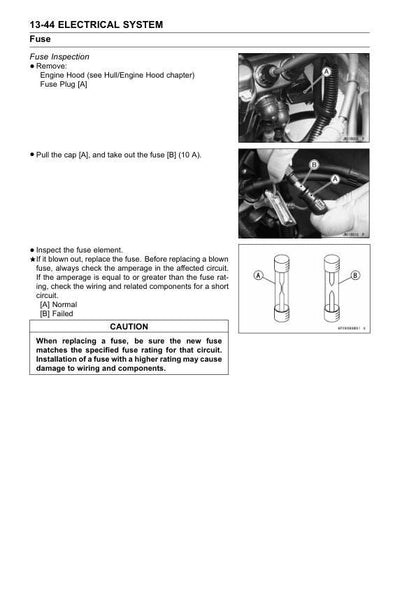 Kawasaki Jetski 800 SX R Jet Ski Service Manual sample page