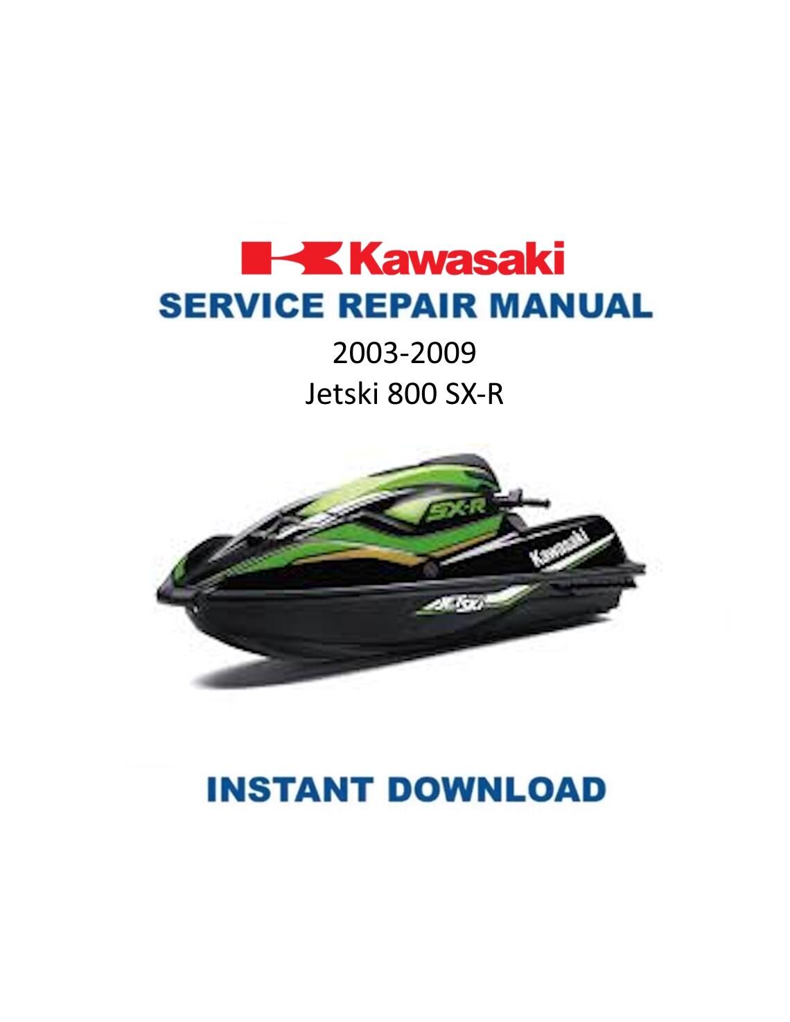 Kawasaki Jetski 800 SX R Jet Ski Service Manual - Service Manual PDF Instant Download