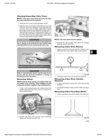Arctic Cat 550 700 ATV Service Manual sample page from service manual