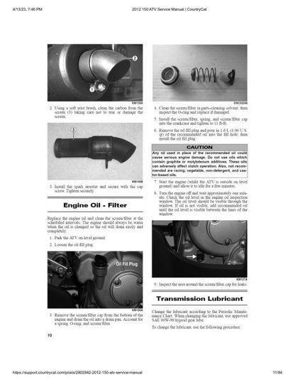 Arctic Cat Arctic Cat 150 ATV Service Manual table of contents