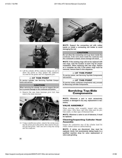 Arctic Cat 90cc ATV Service Manual sample page from service manual