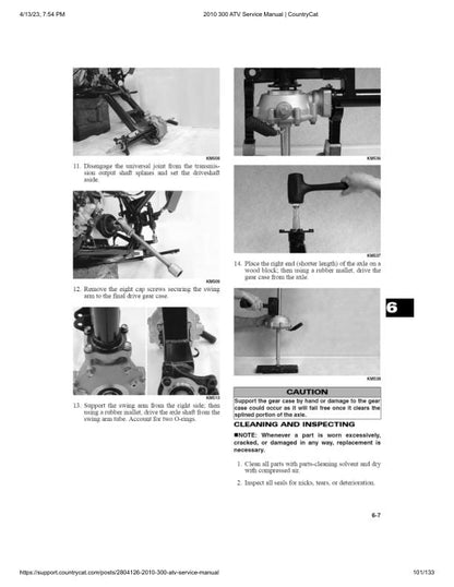 Arctic Cat 300 ATV Service Manual sample page