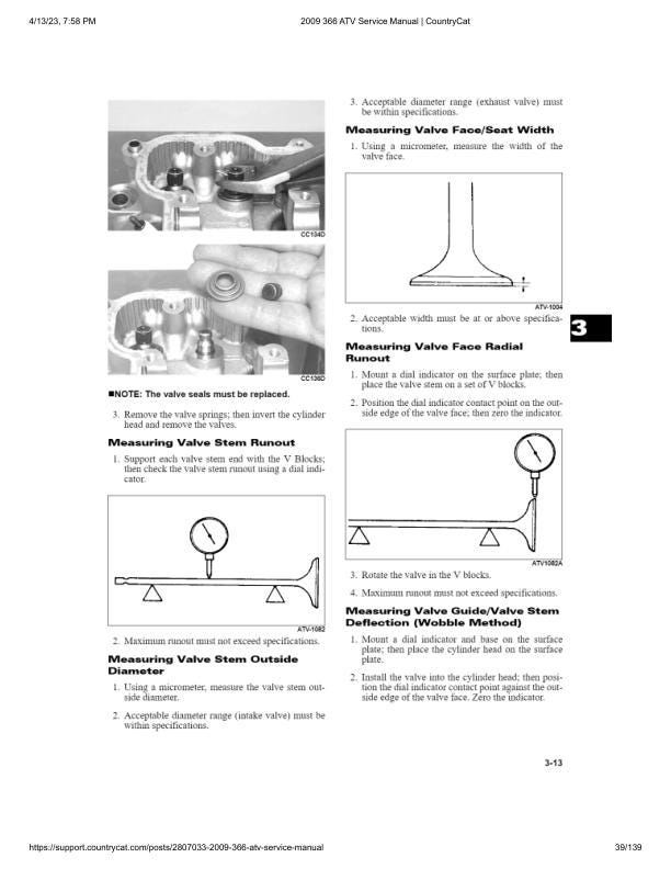 Arctic Cat 366 ATV Service Manual sample page from service manual