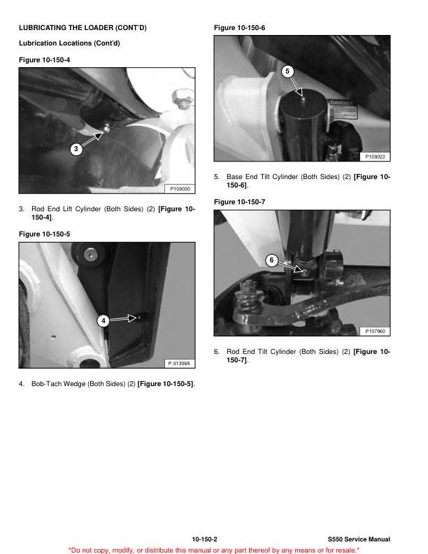 Bobcat S550 Skid Steer Loader Service Manual | 2007-2025 - sample page 4