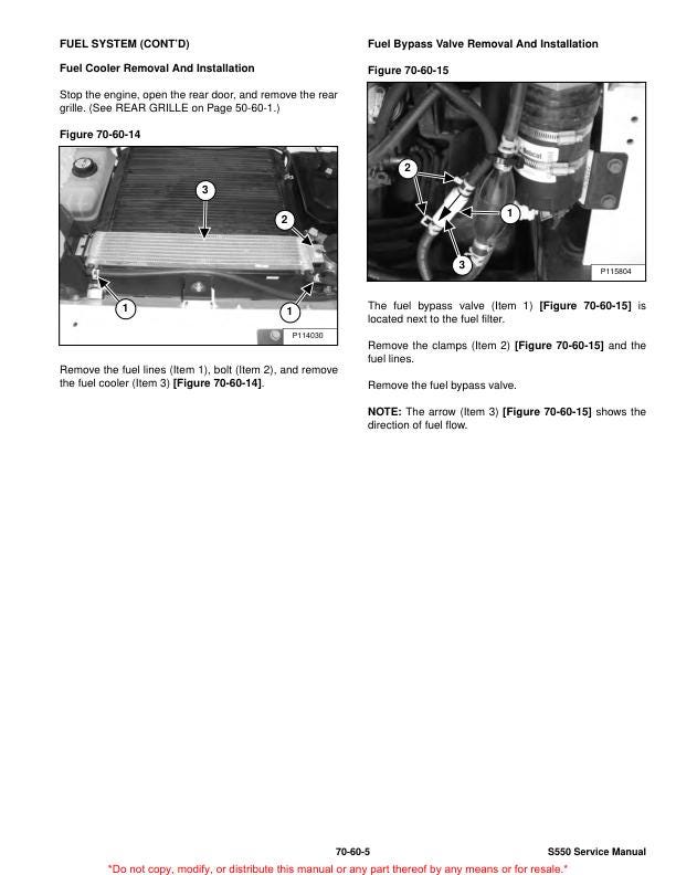 Bobcat S550 Skid Steer Loader Service Manual | 2007-2025 - sample page 9