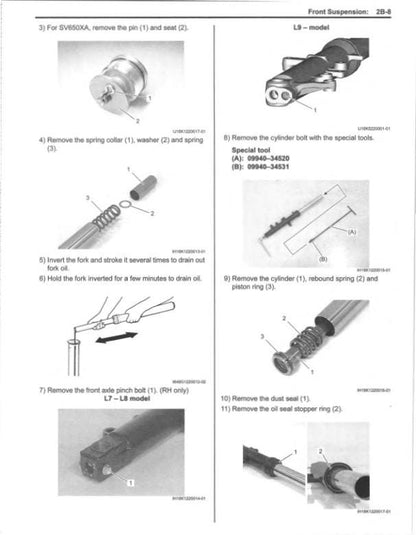 Suzuki SV650 Motorcycle Service Manual | 2017-2019 - sample page 7