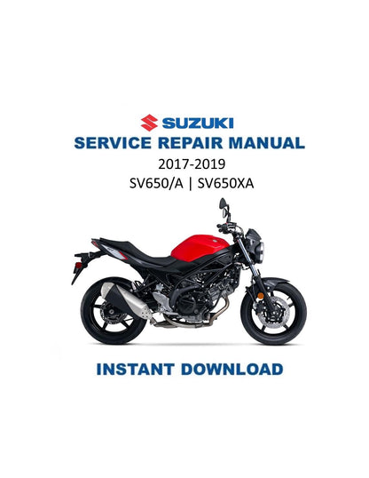 Suzuki SV650 Motorcycle Service Manual | 2017-2019 - Service Manual PDF Instant Download