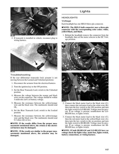 Arctic Cat Prowler Pro 800 UTV Service Manual sample page with service data and tables