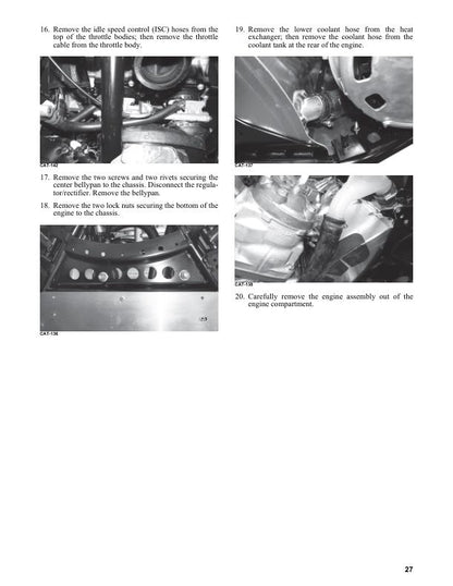Arctic Cat ZR Riot M 600 Service Manual sample page with diagrams and specifications