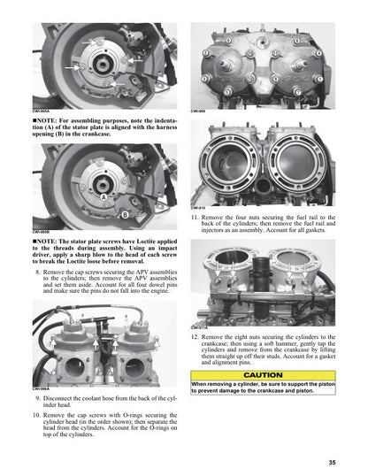Arctic Cat ZR Riot M 600 Service Manual sample page showing repair procedures