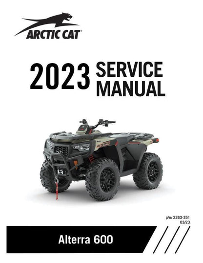 Arctic Cat Alterra 600 ATV Service Manual | 2023 - sample page 2