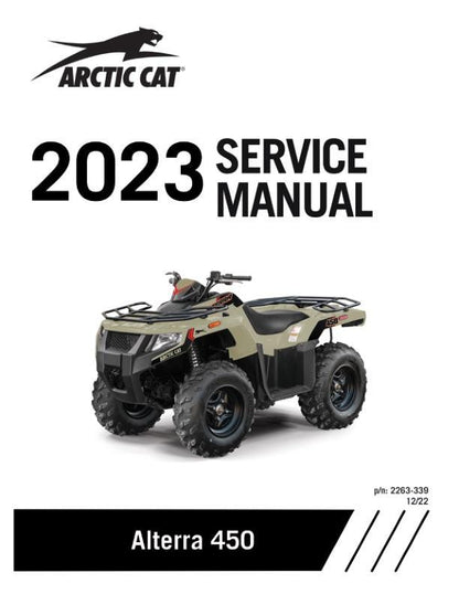 Arctic Cat Alterra 450 ATV Service Manual factory service manual title page