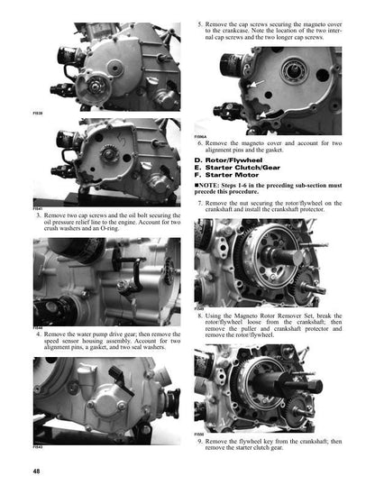Arctic Cat Alterra 450 ATV Service Manual sample page with technical illustrations
