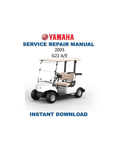 YAMAHA G22 A/E Gas Golf Cart Service Manual - Service Manual PDF Instant Download
