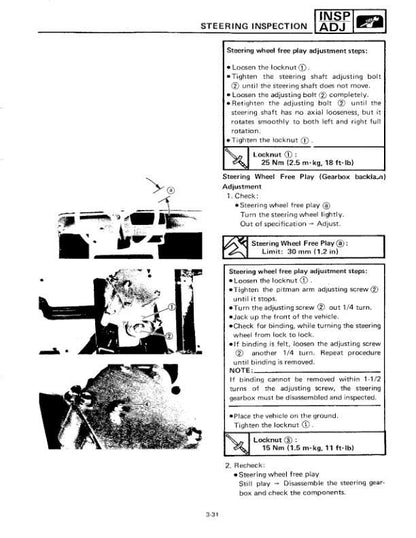 YAMAHA G2 A/E Gas Golf Cart Service Manual sample page from service manual