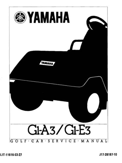 YAMAHA G1A3 G1E3 Gas Golf Cart Service Manual factory service manual title page