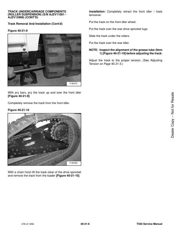 Bobcat T550 Compact Track Loader Service Manual | 2002-2025 - sample page 5