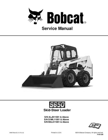 Bobcat S650 Skid Steer Loader Service Manual | 2010-2025 - sample page 2
