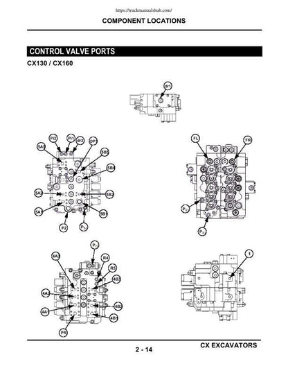 Case CX130 CX160 CX210 CX240 Excavator Service Manual | Repair Guide | Instant Digital Download | PDF sample page from service manual